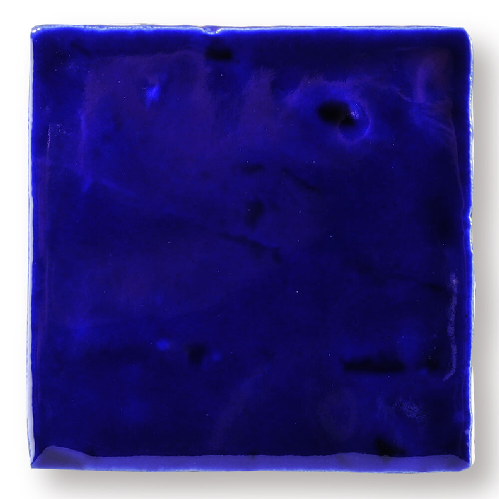 スペインタイル ブルー（無地釉薬）