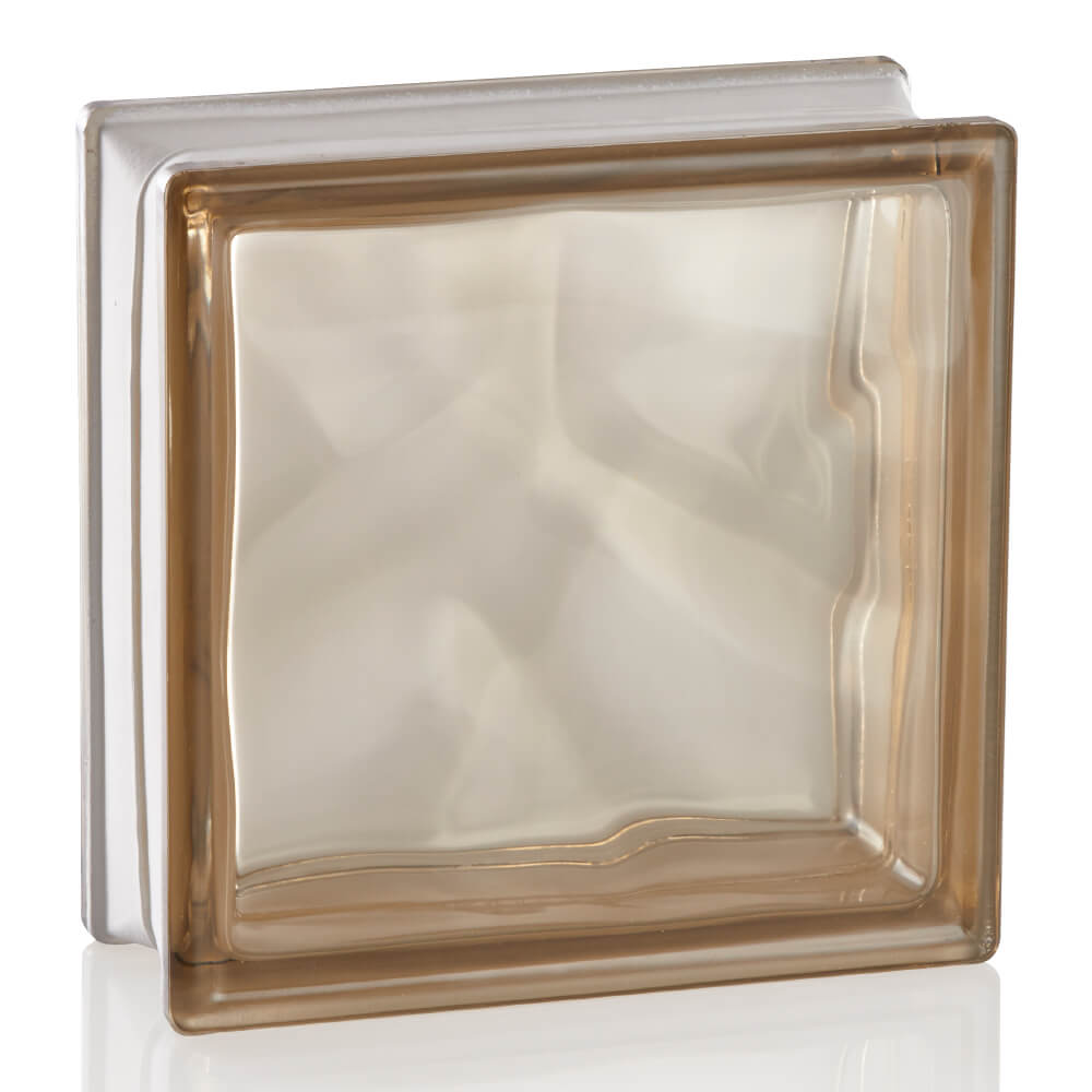 ガラスブロック クリスタル ブラウン