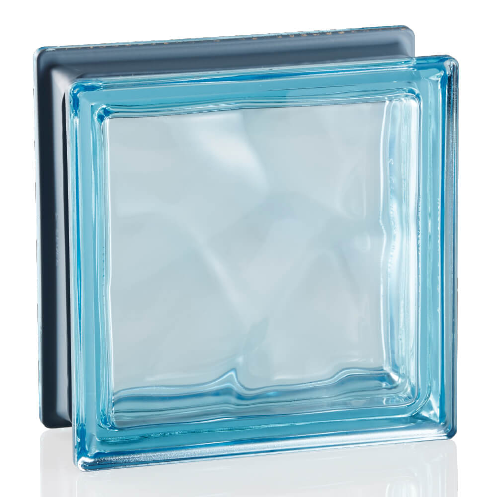 ガラスブロック マリンブルーメタリック1908