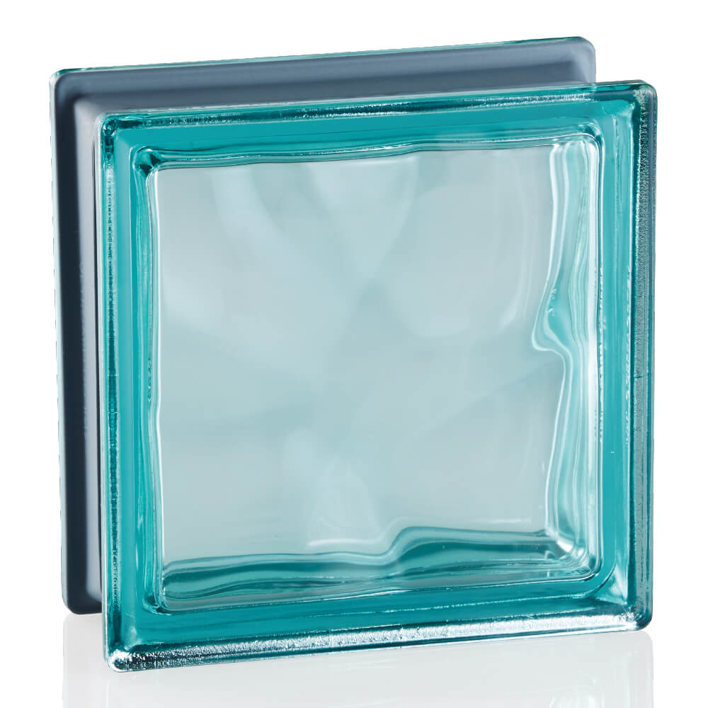 ガラスブロック ターコイズメタリック1908