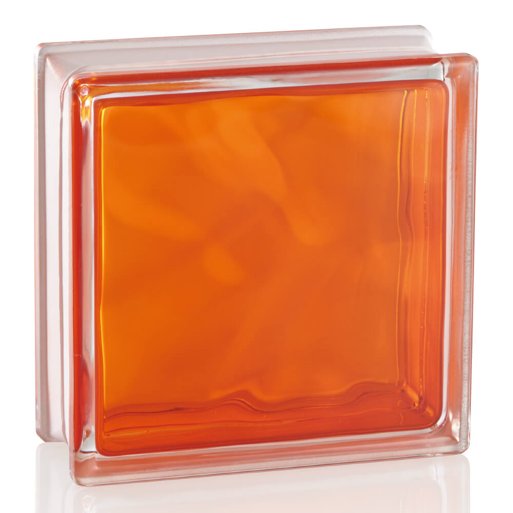 ガラスブロック バレンシアオレンジ