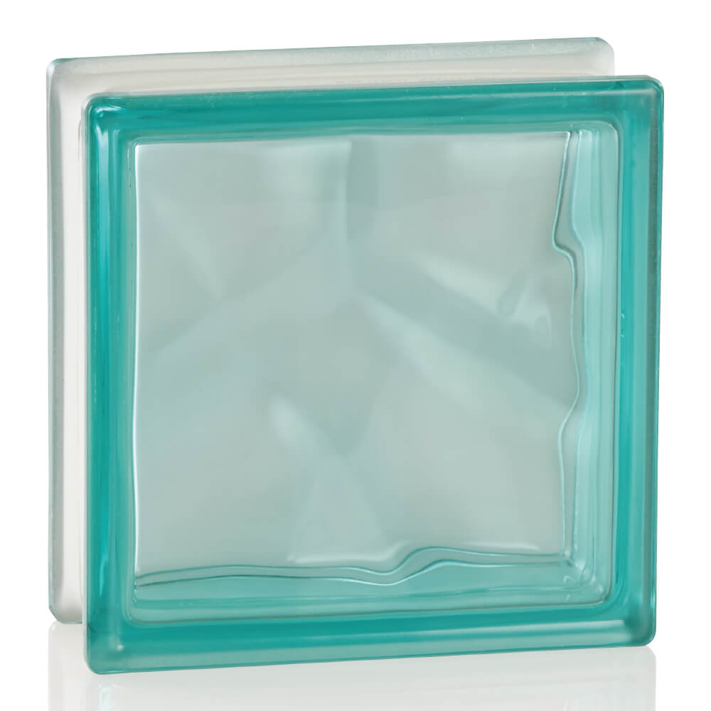 ガラスブロック クリスタル ターコイズ