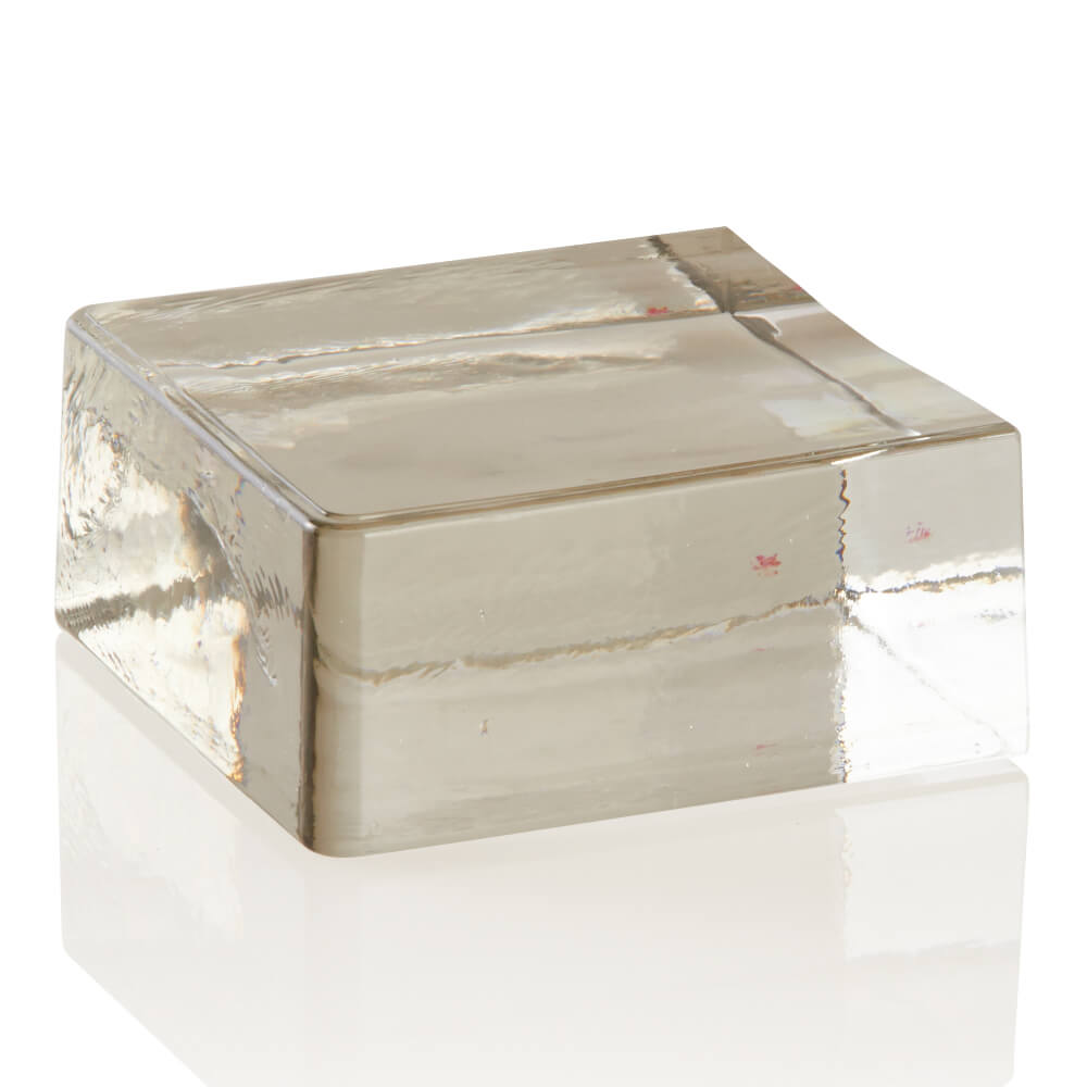 ベネチアンガラスブリック　キューブハーフ　クリアー