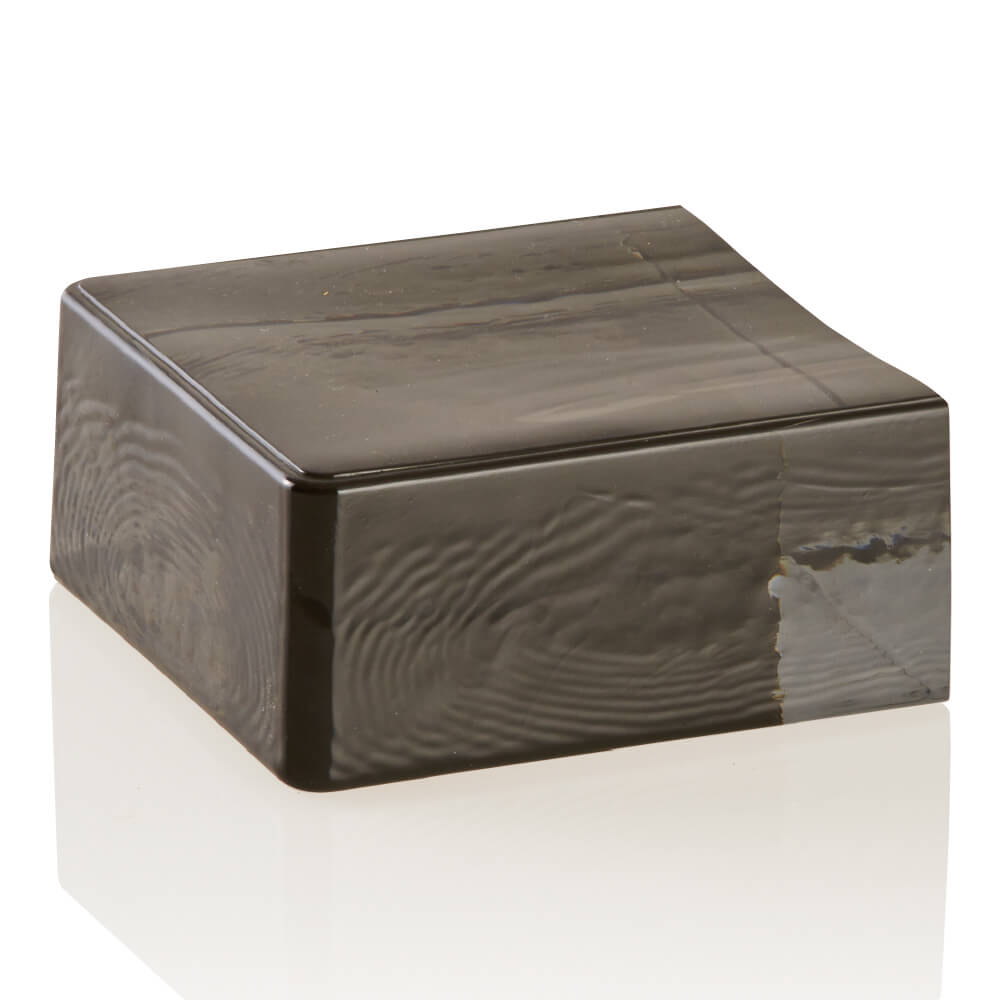 ベネチアンガラスブリック　キューブハーフ　グレー