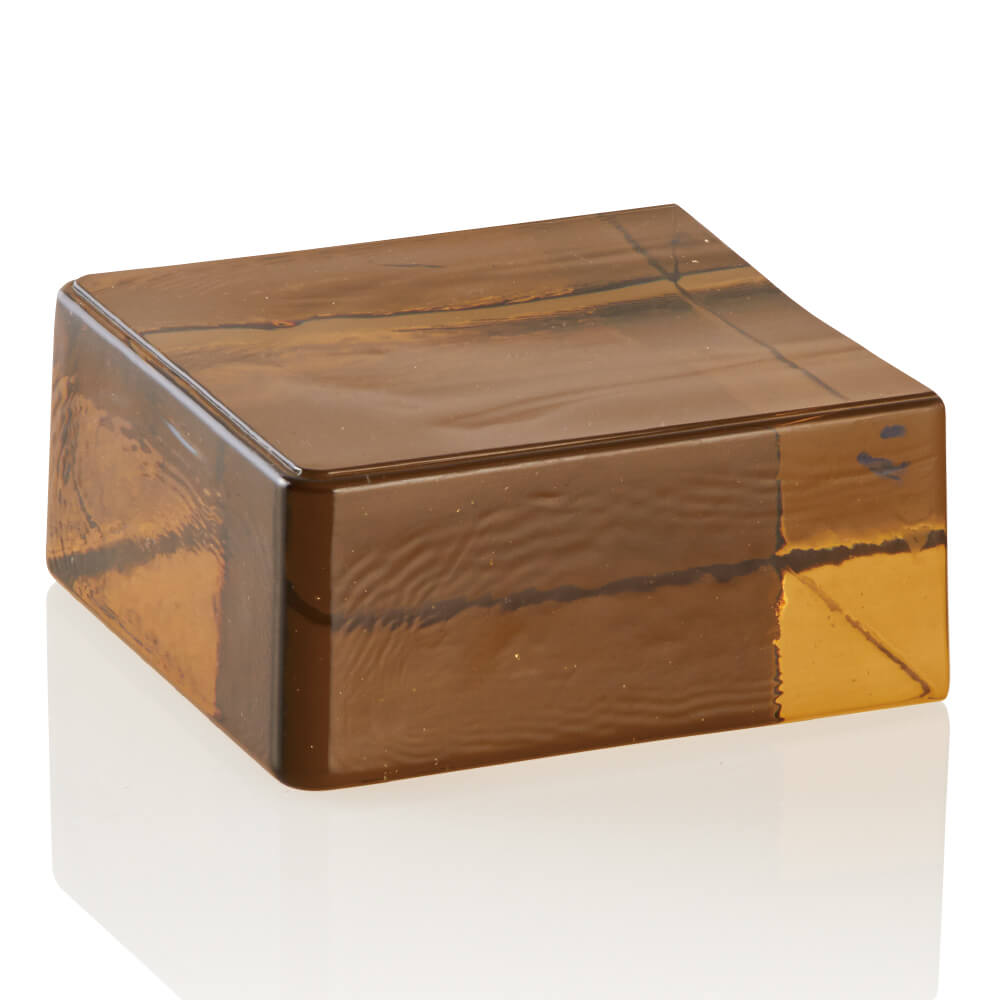 ベネチアンガラスブリック　キューブハーフ　シエナ