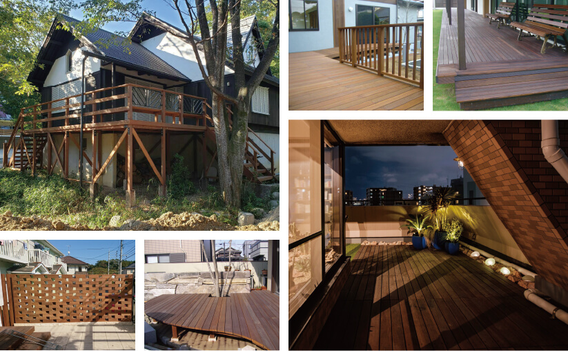 ウリンデッキ施工例