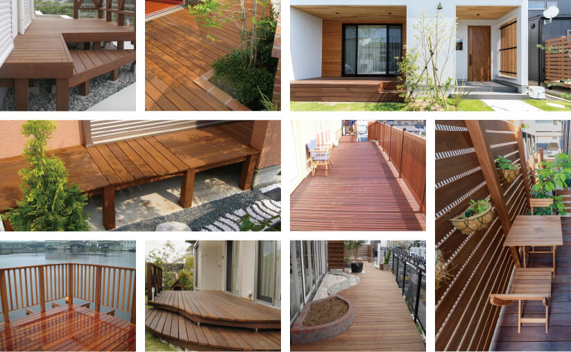 ウリンデッキ施工例