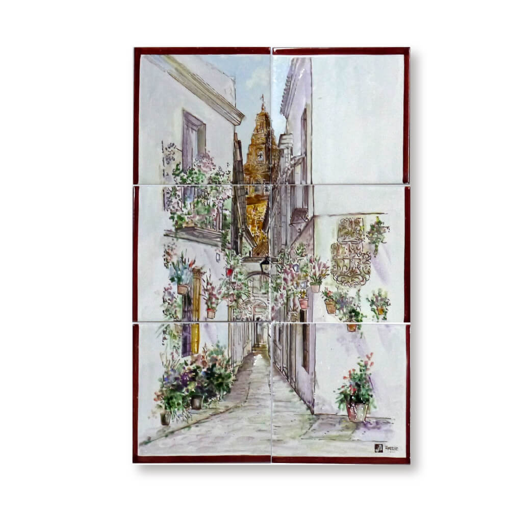 スペインタイル　花の小路